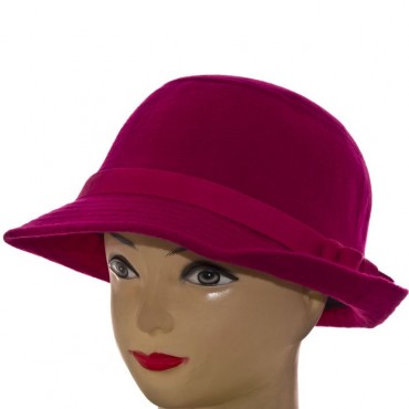 Cherya Group: Шляпа фетровая F16009 малиновый - фото 1