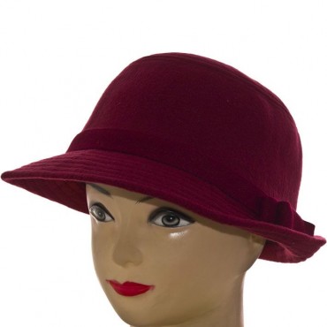 Cherya Group: Шляпа фетровая F16009 бордовый - фото 1