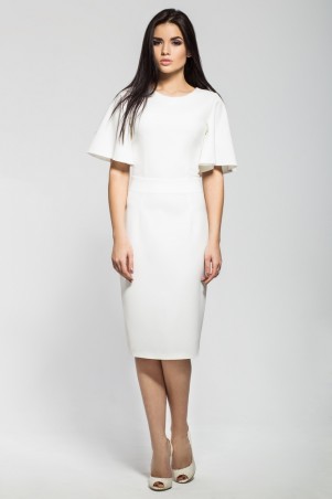A-Dress: Элегантное платье по фигуре белого цвета 71011 - фото 1