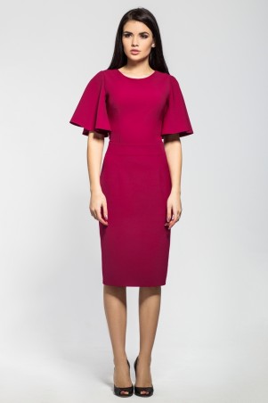 A-Dress: Изящное приталенное платье с отрезным поясом и расширенным рукавом 71010 - фото 1