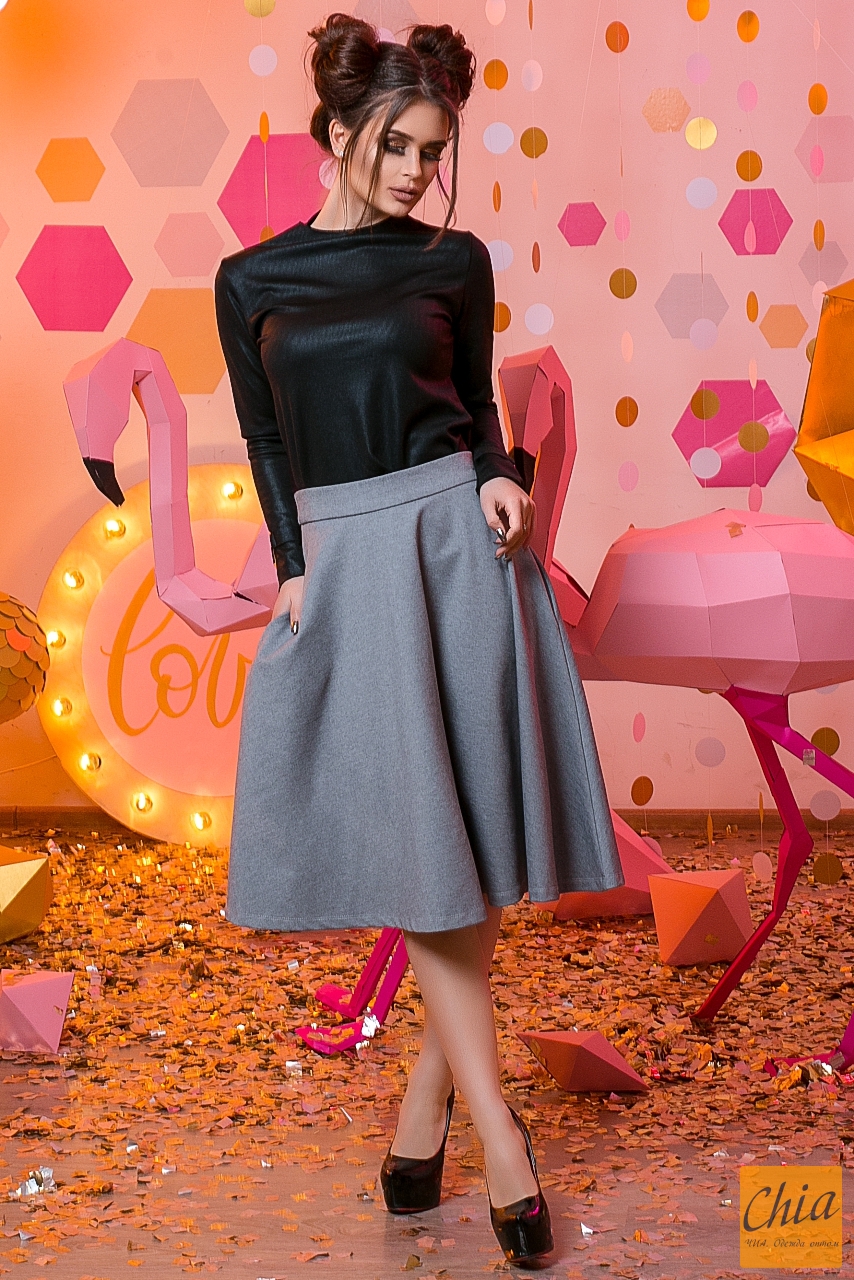 Юбка 214955 серый