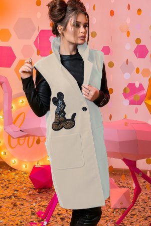 Жилет 215704 бежевый