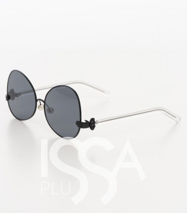 ISSA PLUS: Темные очки "перевертыши" с черными стеклами O-04_черный - фото 1
