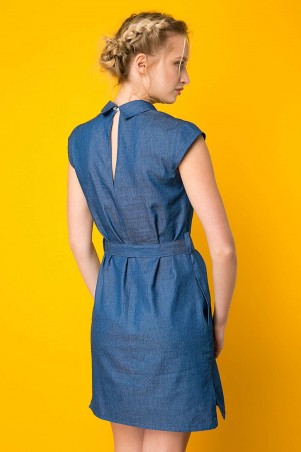 Zefir: Платье джинсовое с колье ДОННА синее - фото 4