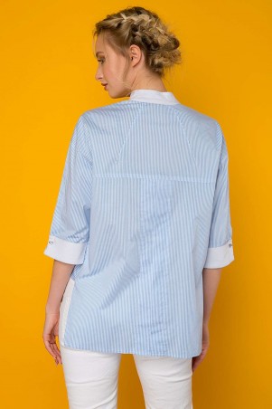 Zefir: Рубашка с планкой РОНА голубая - фото 5