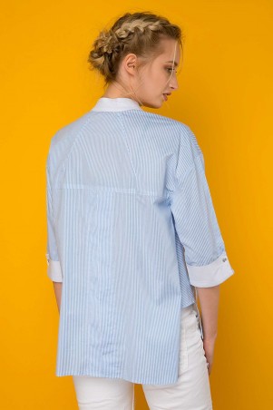 Zefir: Рубашка с планкой РОНА голубая - фото 6