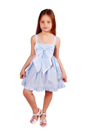 Kids Couture: Платье 15-305 в голубой горох 31007726 - фото 1