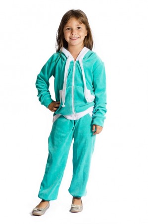 Kids Couture: Спортивный костюм велюр ментоловый 10222679 - фото 1