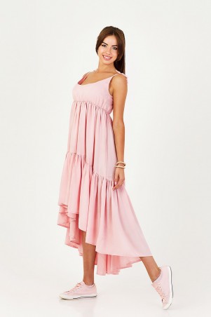 A-Dress: Легкий летний сарафан из штапеля зефирно-розового цвета 70471 - фото 1