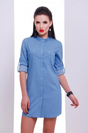 TessDress: Платье -рубашка с накаткой "Рубби" 5081 - фото 1