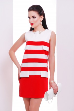 TessDress: Красивое платье с клапанами "Ярина" red 1285 - фото 1