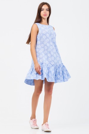 A-Dress: Легкий хлопковый сарафан с рюшей по низу 70440 - фото 1