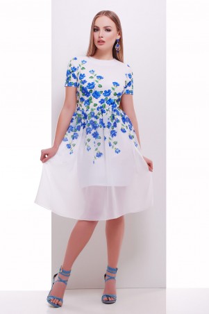 Glem: Платье Синие цветы  Мияна-КД к/р - фото 1