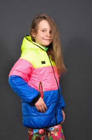 Leader Class Plus: Куртка Радуга (девочка, весна) 1551 - фото 1
