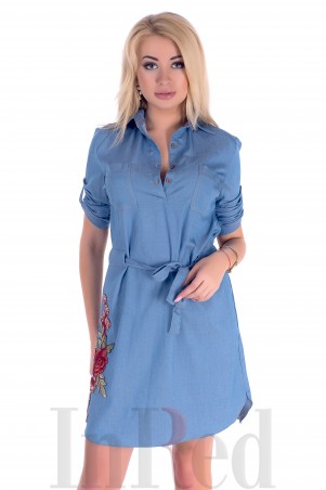 InRed: Платье-рубашка "LOVELY" голубое 7317 - фото 1