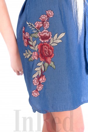 InRed: Платье-рубашка "LOVELY" синее 7316 - фото 7