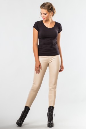 Garda: Бежевые Леггинсы Из Эко-Кожи 10031 - фото 1