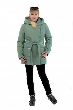 Vicco: Женская осенне-весенняя куртка с поясом на синтепоне KARMEN (цвет Sea Green) 2285 - фото 1