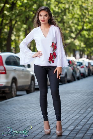 Daminika: Блуза с вышивкой "Рубина" 21710 W - фото 1