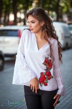 Daminika: Блуза с вышивкой "Рубина" 21710 W - фото 2