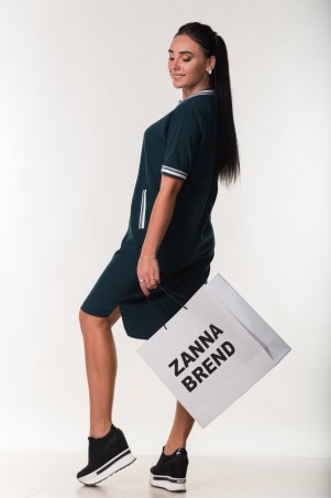 Zanna Brend: Молодежное женское темно-синие платье спортивного стиля "Боня" 7514 - фото 8