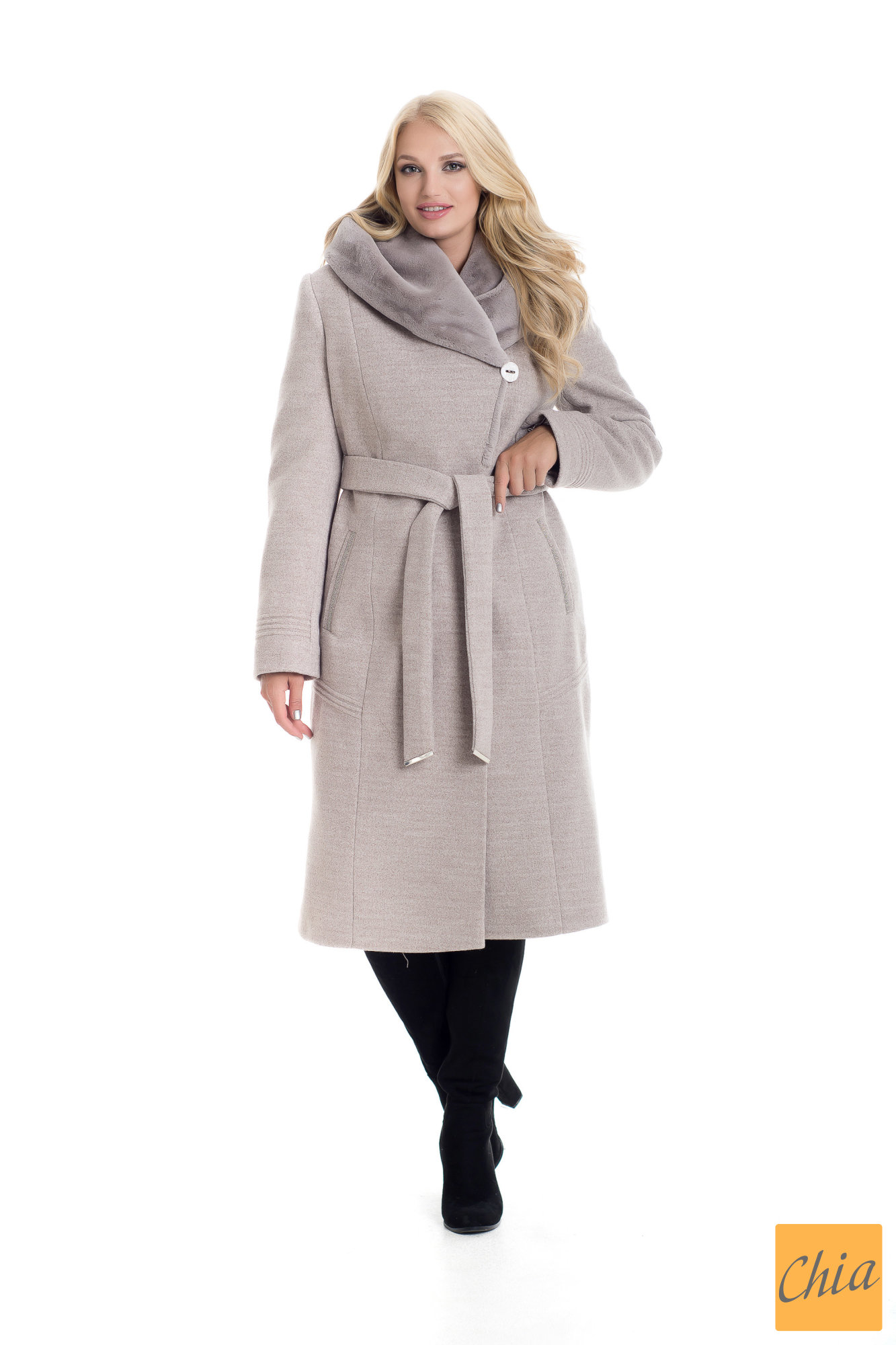 Пальто женское зимнее ARIANDA (цвет бежевый)