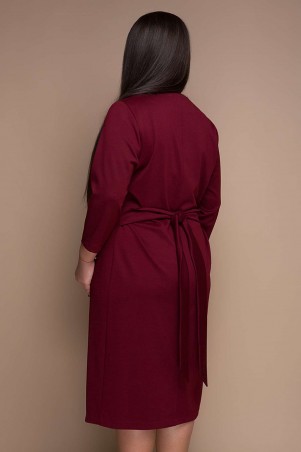 Tatiana: Платье с имитацией запАха КЕЛЛИ бордо - фото 3