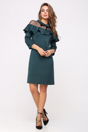 Itelle: Сукня зеленого кольору з сіткою та воланом Лінда 5948 - фото 1