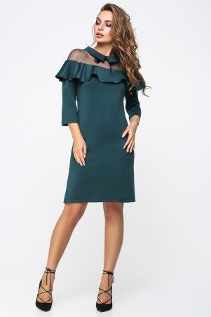 Itelle: Сукня зеленого кольору з сіткою та воланом Лінда 5948 - фото 3