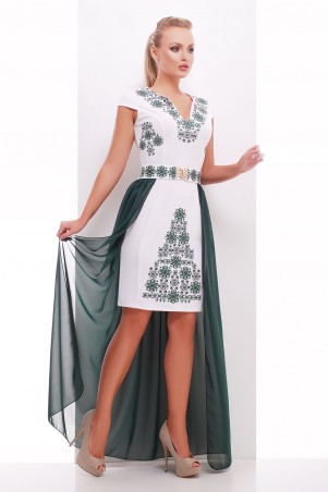 Glem: Платье Орнамент-изумруд  Аркадия-Б б/р - фото 1