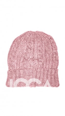 ISSA PLUS: Розовая универсальная шапка с объемным узором 4067_розовый - фото 1
