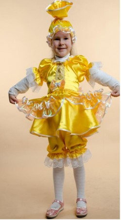 Leader Class Plus: Карнавальный костюм Конфета/Куколка (желтая) - фото 1