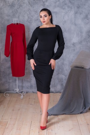 A-Dress: Черное платье с оригинальным декольте 70601 - фото 1