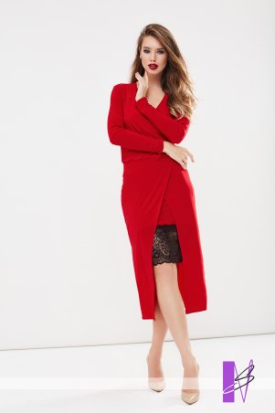 New Style: Комплект(платье и юбка) 1191_красный - фото 2