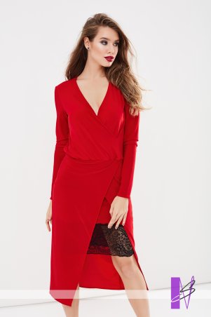 New Style: Комплект(платье и юбка) 1191_красный - фото 3