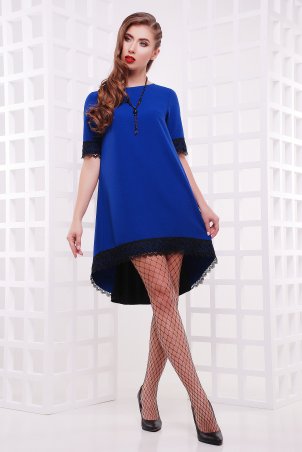 TessDress: Платье свободного фасона с шлейфом "Оливия" Cobalt 1498 - фото 1