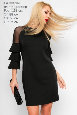 LiPar: Платье Элисон Черное Батал 3124 черный - фото 1