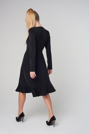 Marterina: Платье с рукавом и воланом по низу черное K08P29KM19 - фото 2
