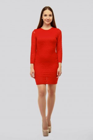 SML STORE: Платье 900.платье гепюр рукав три четверти красный - фото 1