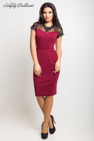 Simply brilliant: Платье Селена02_бордовый - фото 1