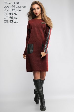 LiPar: Платье женское из трехнитки Бордо 3006 бордовый - фото 1