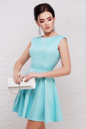 TessDress: Платье с V-вырезом и бантом на спине "Шарлота" Blue 1306 - фото 1