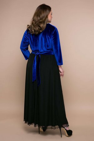Tatiana: Вечернее платье из бархата АНАБЕЛЬ синее - фото 4