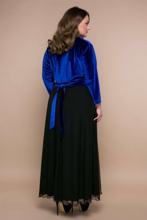 Tatiana: Вечернее платье из бархата АНАБЕЛЬ синее - фото 5