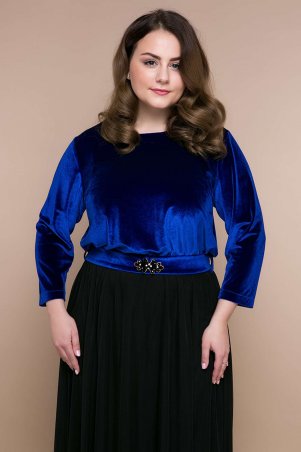 Tatiana: Вечернее платье из бархата АНАБЕЛЬ синее - фото 6