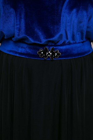 Tatiana: Вечернее платье из бархата АНАБЕЛЬ синее - фото 7