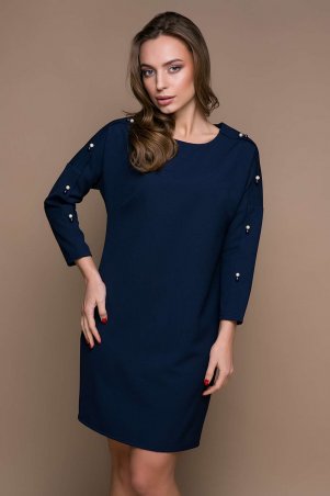 Zefir: Прямое платье с заниженной проймой ZARAтемно-синее - фото 1