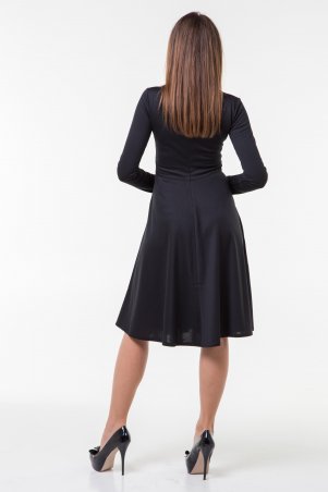 WearMe: Платье клёш черного цвета с длинным рукавом 101 - фото 2