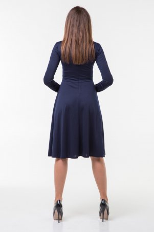 WearMe: Платье клёш т.синего цвета с длинным рукавом 100 - фото 2