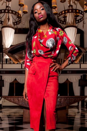 Jadone Fashion: Блуза Сальвини красный - фото 1